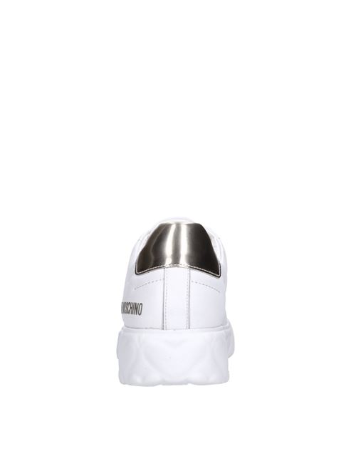 Sneakers in pelle LOVE MOSCHINO | JA15044G1LIE210ABIANCO-PLATINO